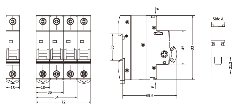 CAD2-125-Tama&ntilde;o del aislador