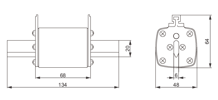 Tama&ntilde;o del fusible NH1