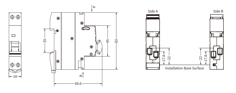 Tama&ntilde;o CAB2-40N-MCB