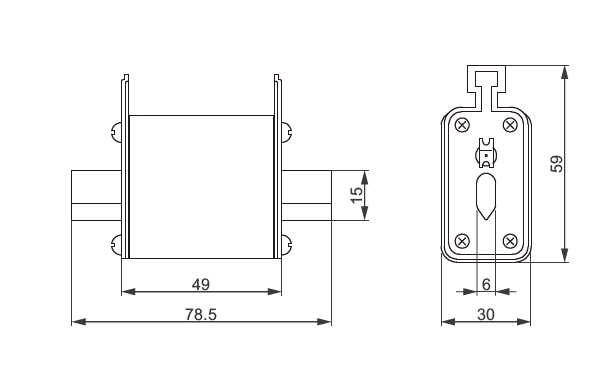 Tama&ntilde;o del fusible CAPV-H00-gPV